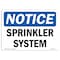 Signmission OSHA Notice, 3.5" Height, Sprinkler System Sign, 5" X 3.5", Landscape OS-NS-D-35-L-18414 - alternate 1